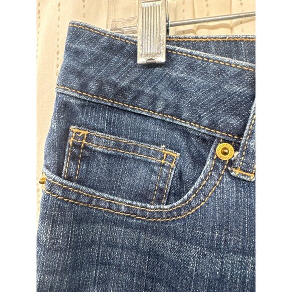 Simply Vera Vera Wang Women Jeans Sz 8 Blue Denim Cropped Straight MidRise Comfy - Picture 3 of 12